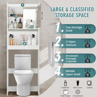 Tangkula Over The Toilet Storage Cabinet for Bathroom Toilet Laundry Room