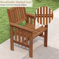 Tangkula Chaises de Salle à Manger en Bois pour Patio, Lot de 2/4