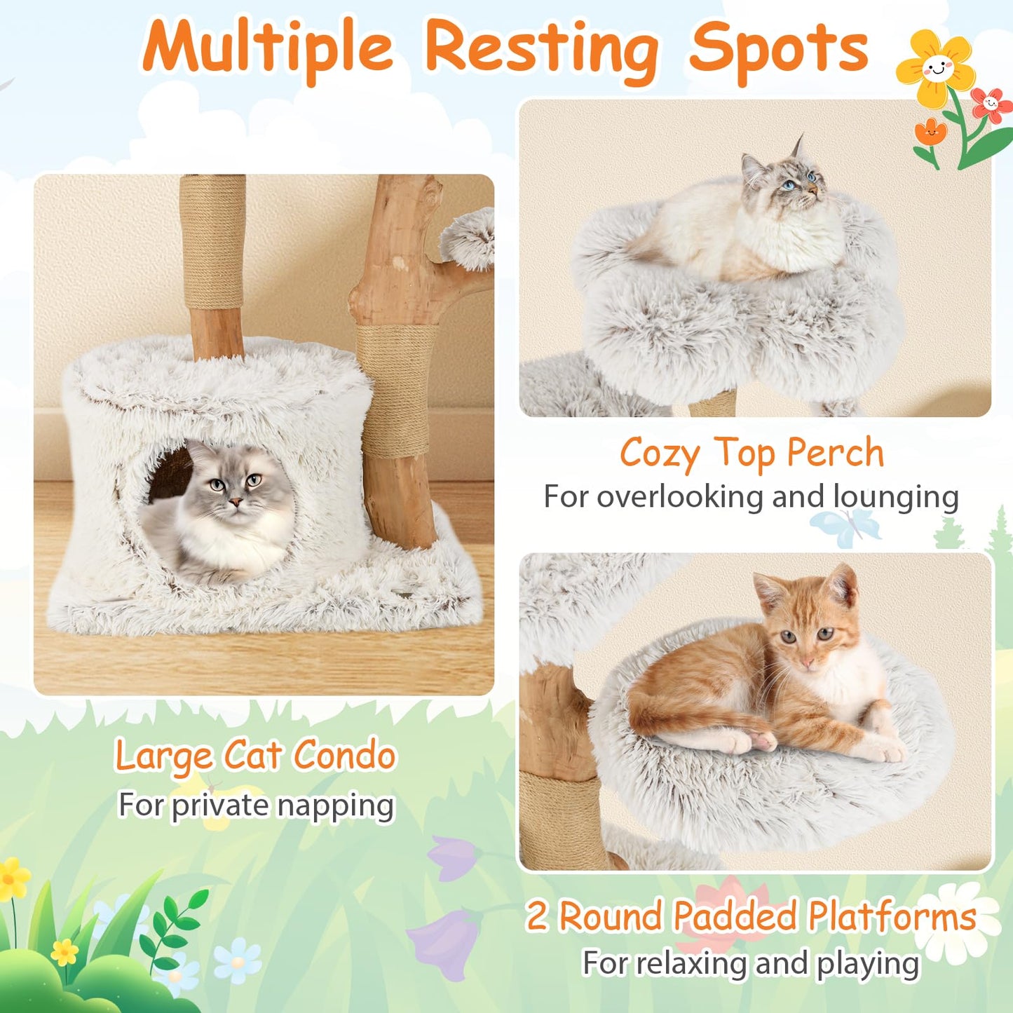 Tangkula 53 Inch Modern Cat Tree