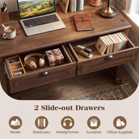 Tangkula 48” Computer Desk with 2 Drawers