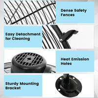 Tangkula 21 Inch Wall Mount Fan w/ Aluminum Fan Blades