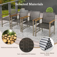 Tangkula 5 Pieces Patio Dining Set with 1.9” Umbrella Hole