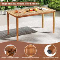 Tangkula Rectangular Outdoor Dining Table（54 x 28 x 29）