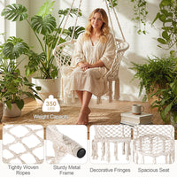 Chaise hamac suspendue Tangkula avec pompons