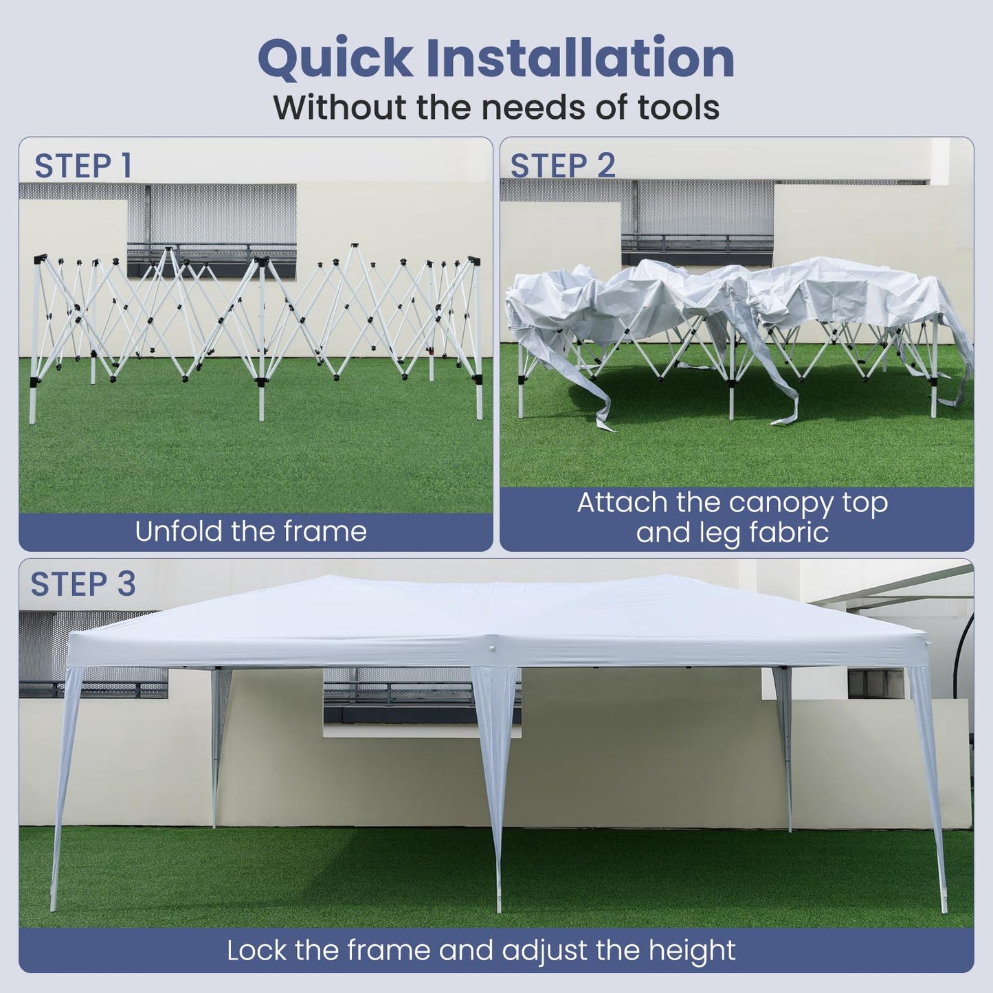 Tangkula 10 x 20 FT Pop Up Canopy Easy Setup Outdoor Tent Shelter