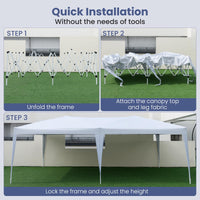 Tangkula 10 x 20 FT Pop Up Canopy Easy Setup Outdoor Tent Shelter