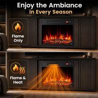 Tangkula 23 Inch Recessed Electric Fireplace with Remote