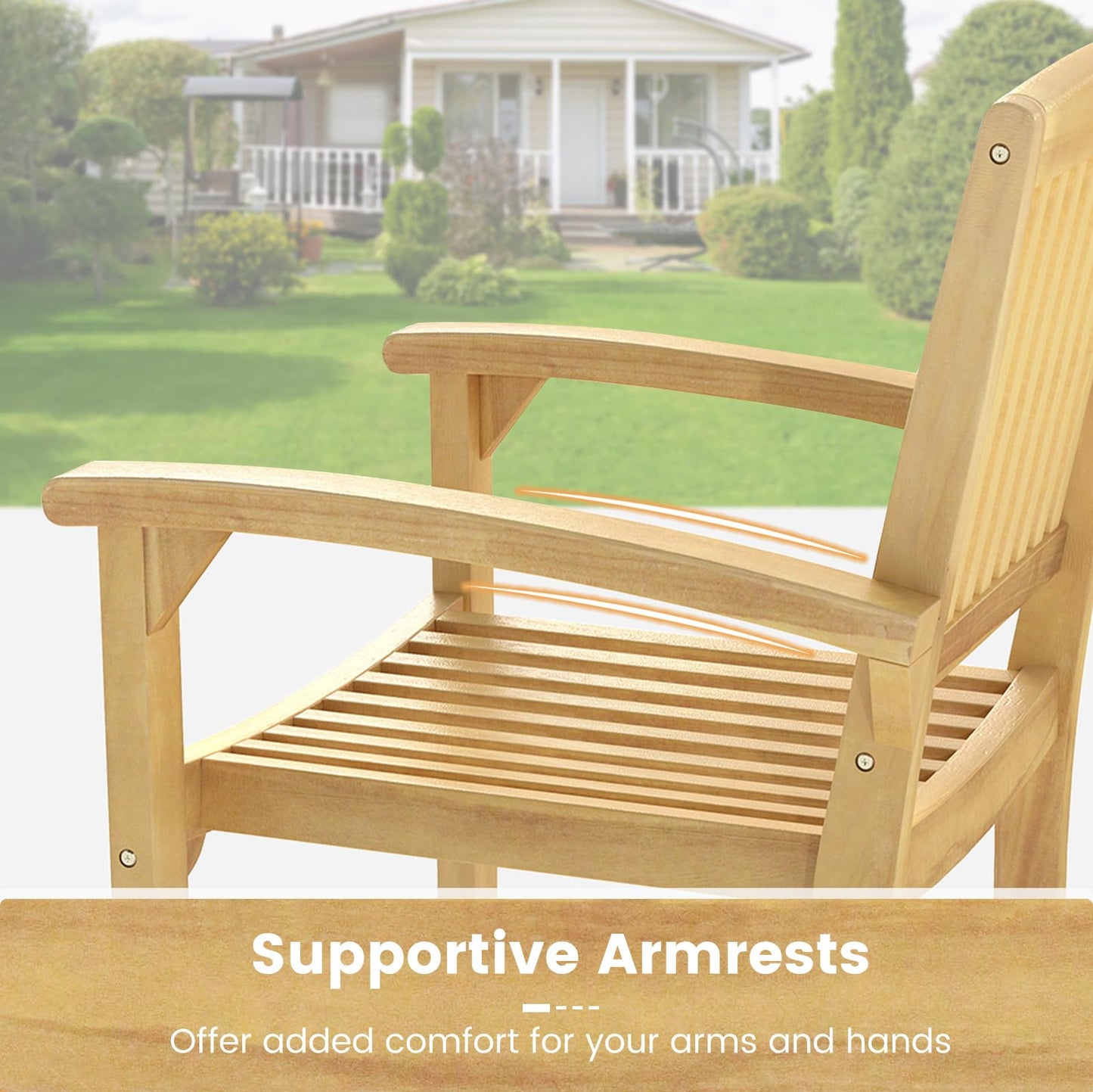 Tangkula Outdoor Patio Wppd Dining Chair（1/2/4）