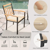 Tangkula 9 Piece Patio Dining Set Outdoor Dining Furniture Set