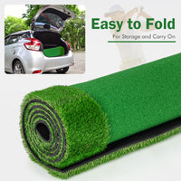 Tangkula 10 FT Golf Putting Green, Large Professional Golf Training Mat with Realistic Artificial Grass Turf