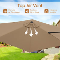 Tangkula 9 FT Cantilever Patio Umbrella for Pool Backyard Garden Deck