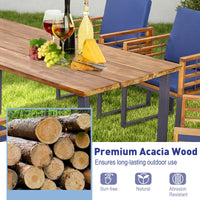 Tangkula Patio Dining Chairs Set of 6 for Backyard