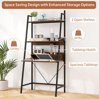 Tangkula 3-Tier Ladder Computer Desk 71 Inch Modern Writing Desk