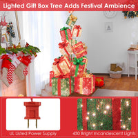 Tangkula 5.6 FT Lighted Gift Box Tower