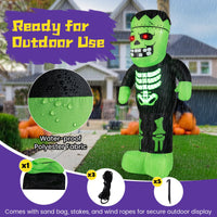Décoration Gonflable d'Halloween Frankenstein de 2,5 m de Haut Tangkula