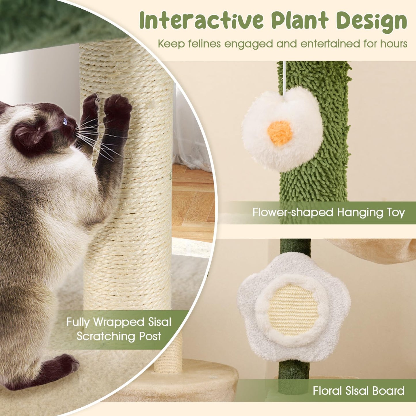 Tangkula Flower Cat Tree