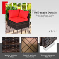 Tangkula 7 Pieces Patio Furniture Set with 35” 50000 BTU Propane Gas Fire Pit Table & Waterproof Cover for Firpit