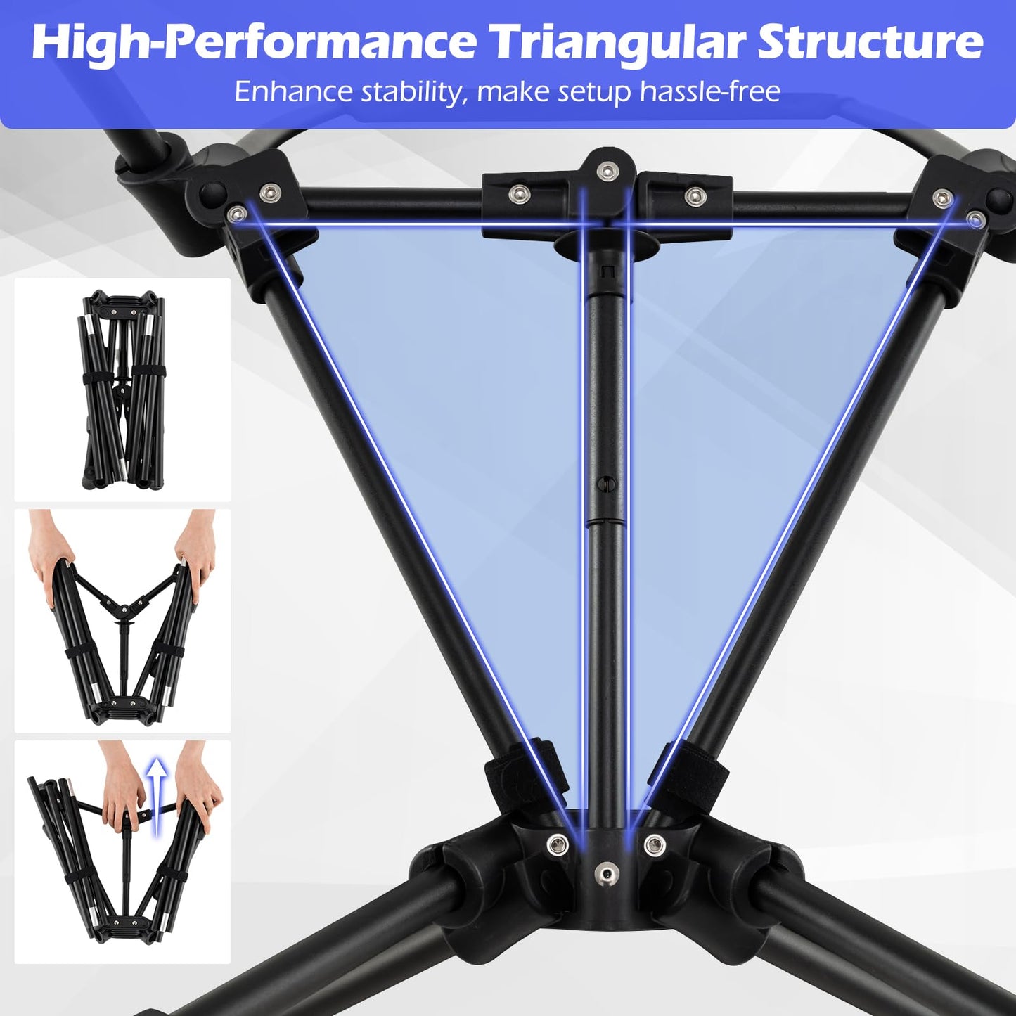 Tangkula Portable High Back Camping Chairs Set for Backpacking Hiking Beach Travel