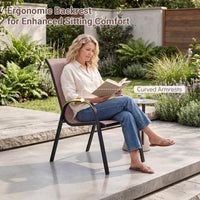 Tangkula Stackable Patio Dining Chairs Set of 4