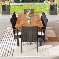 Tangkula Salon de jardin 9 pièces pour patio
