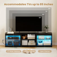 Tangkula LED TV Stand for TVs up to 85 Inches for Living Room