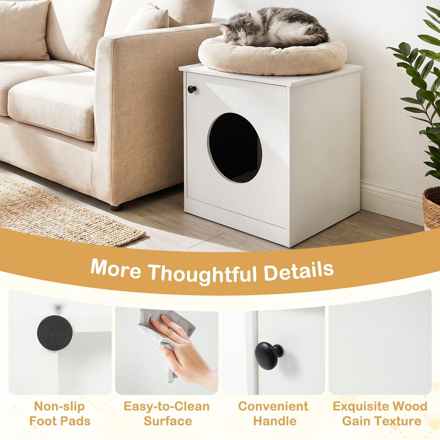 Tangkula 22 Inch Litter Box Enclosure