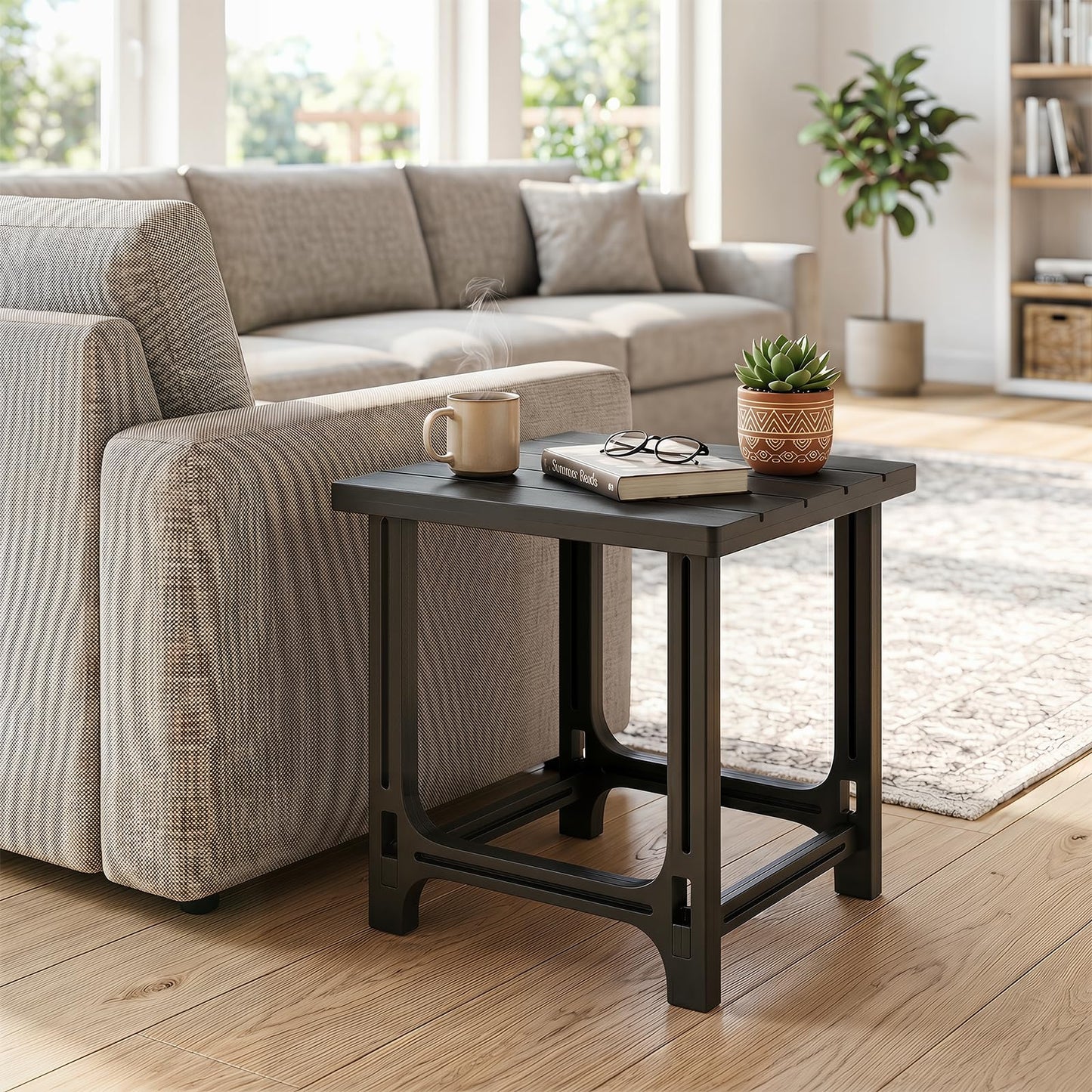Tangkula Outdoor Adirondack Side Table| 18" Heavy Duty HDPE Patio End Table(1/2)