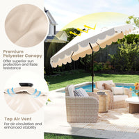 Tangkula 9.5 FT Solar Patio Umbrella