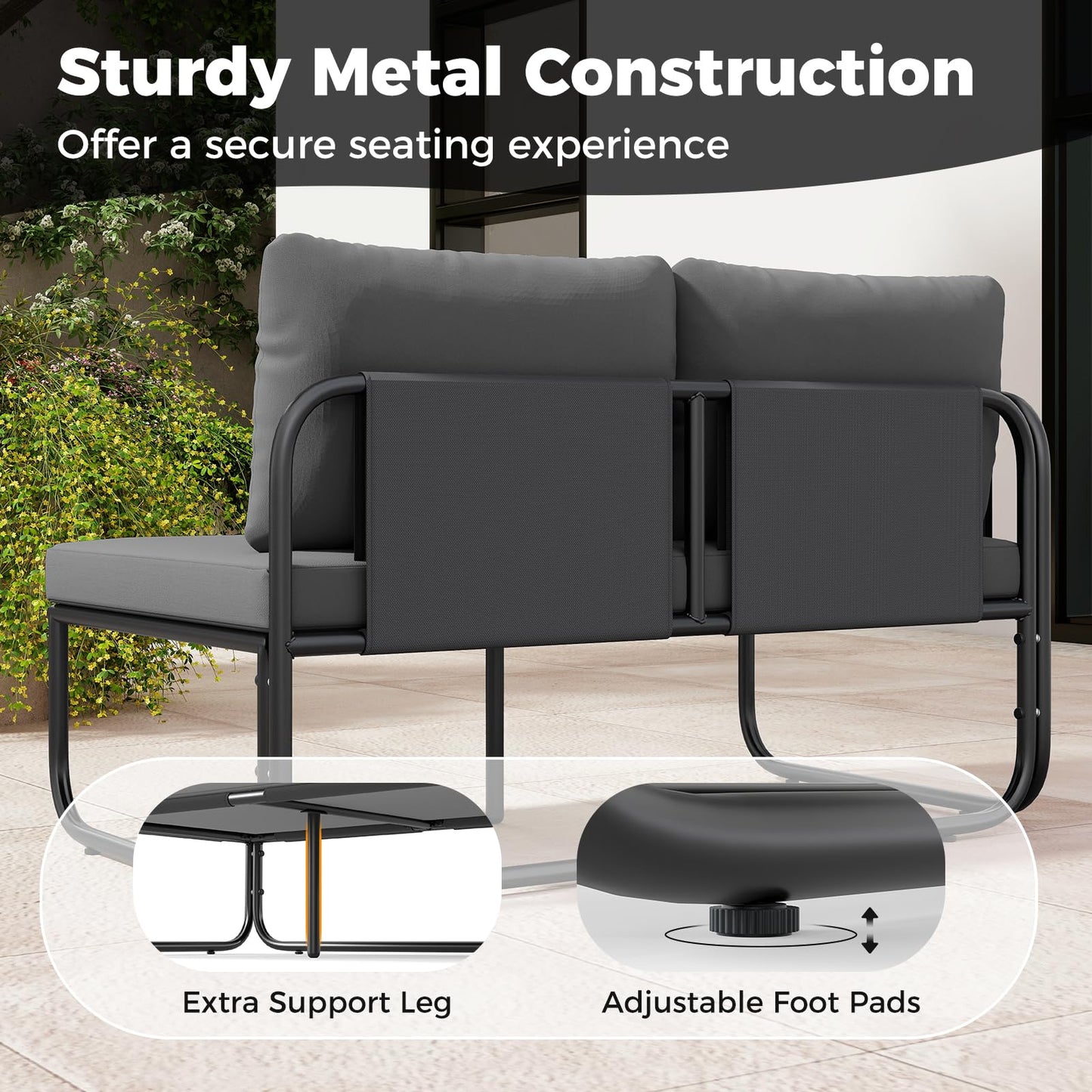 Tangkula 4 Pieces Patio Furniture Set for Garden