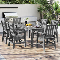 Tangkula 67" HDPE Outdoor Dining Table with Wood-Like Tabletop and Umbrella Hole