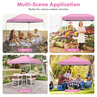 Tangkula 10 ft x 10 ft Outdoor Instant Pop-up Canopy, Folding Slanted Leg Canopy Tent
