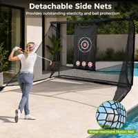 Tangkula 10 FT x 7.4 FT Golf Practice Hitting Net with Carry Bag