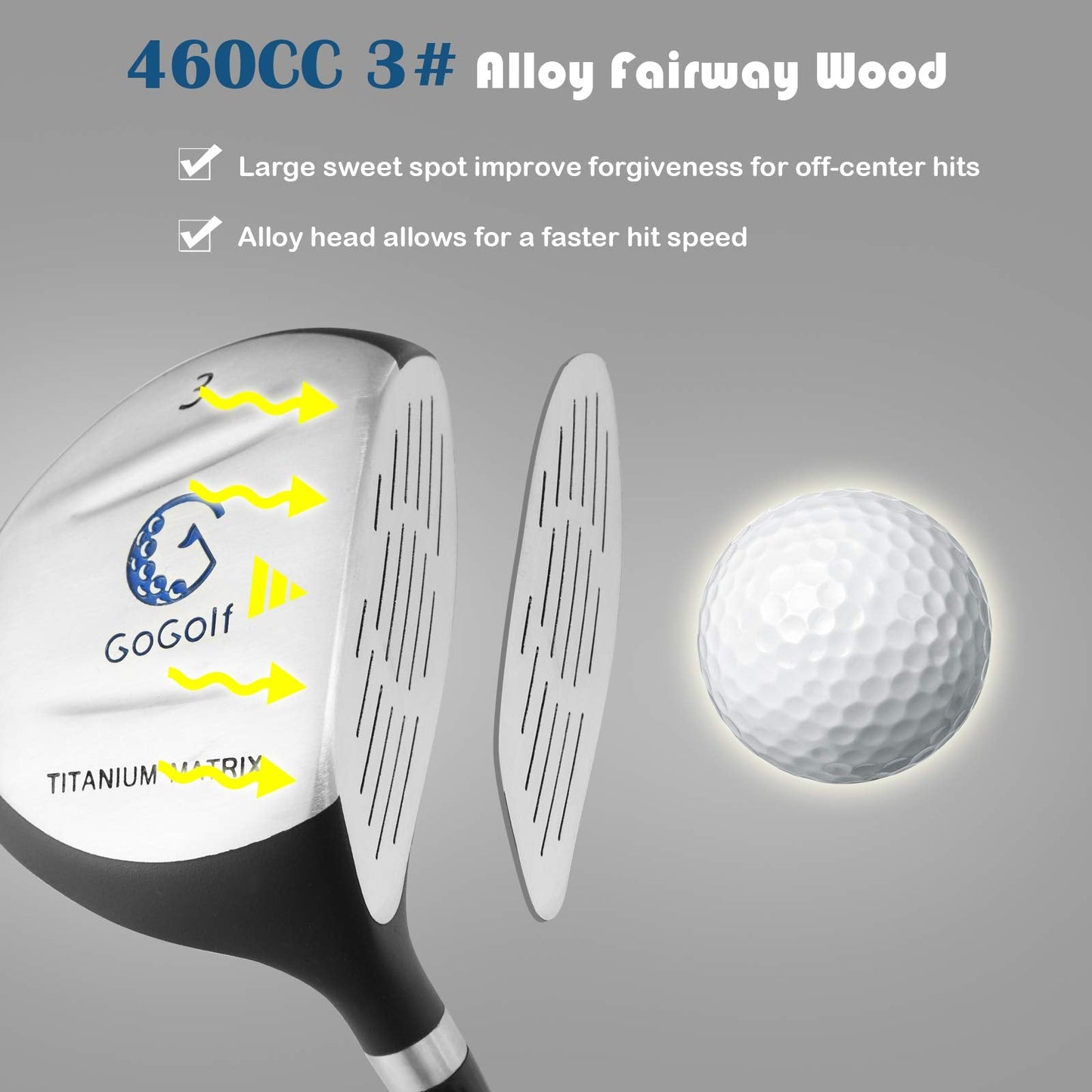Tangkula Junior Complete Golf Club Set for Children Right Hand, Golf Stand Bag, Perfect for Children, Kids