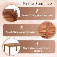Tangkula Patio Coffee Table with Umbrella Hole