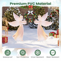 Tangkula Outdoor Christmas Angel & Wreath Decorative Set