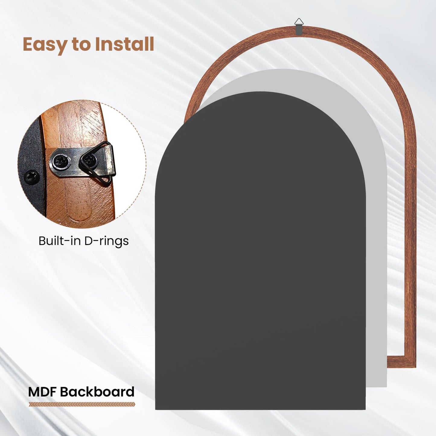 Tangkula Arched Wall Mirror