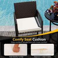 Tangkula 3 Piece Patio Bar Set for Backyard