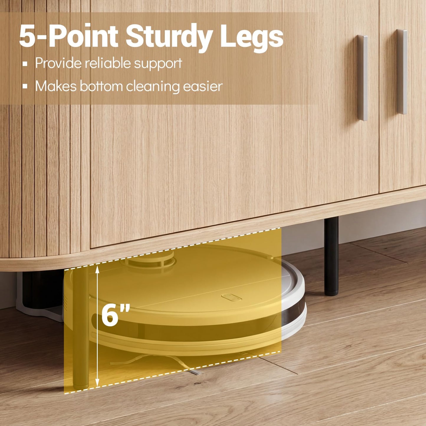 Tangkula Fluted TV Stand for TVs up to 60”