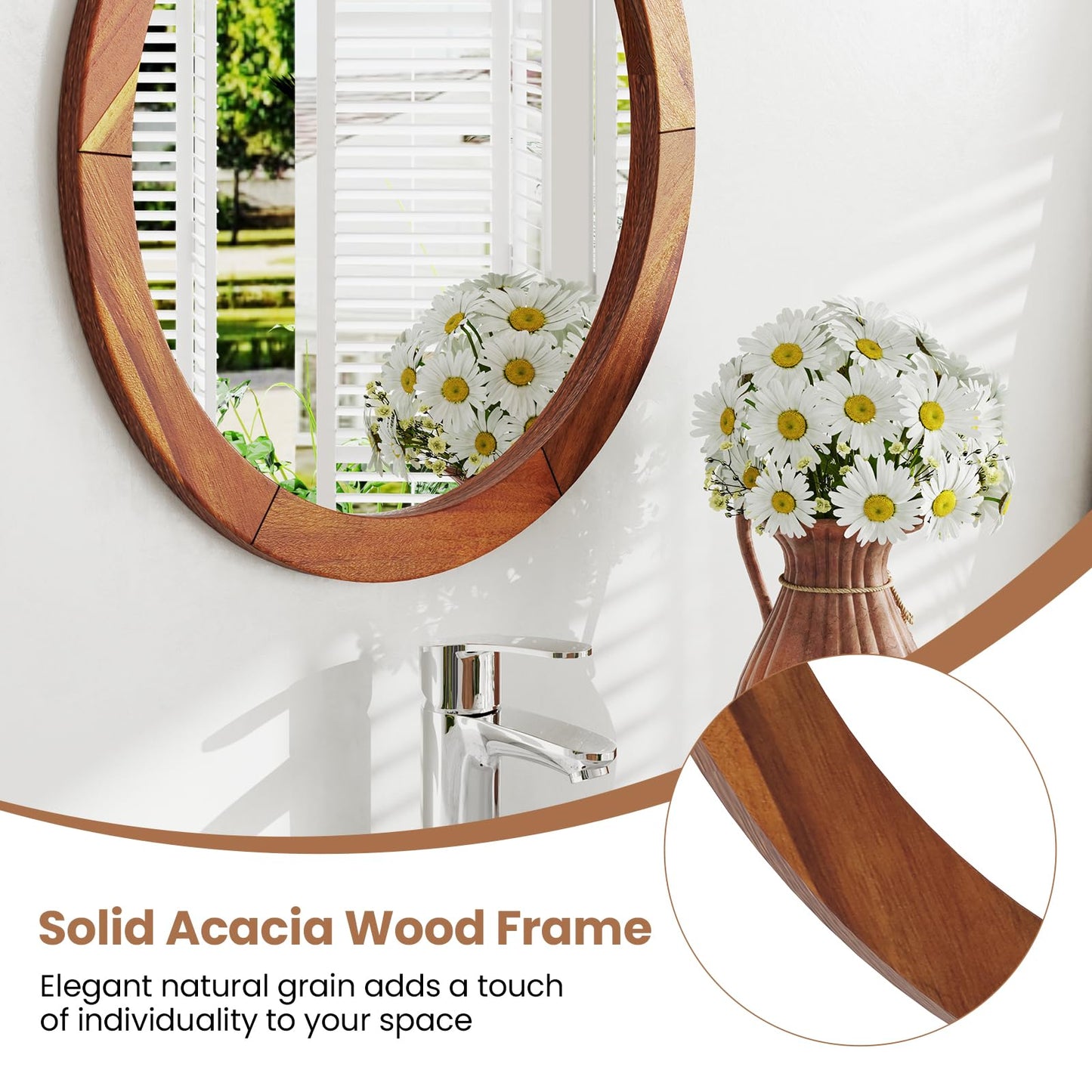 Tangkula Arched Wall Mirror