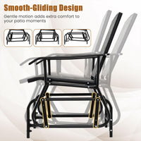 Tangkula Outdoor Glider Chair with Metal Frame & Armrests (1/2)