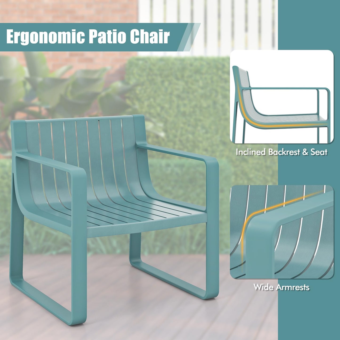 Tangkula Patio Chairs Set of 2/4