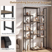 Tangkula 71” Tall Bookshelf with 12 Storage Shelves & Heavy-Duty Metal Frame