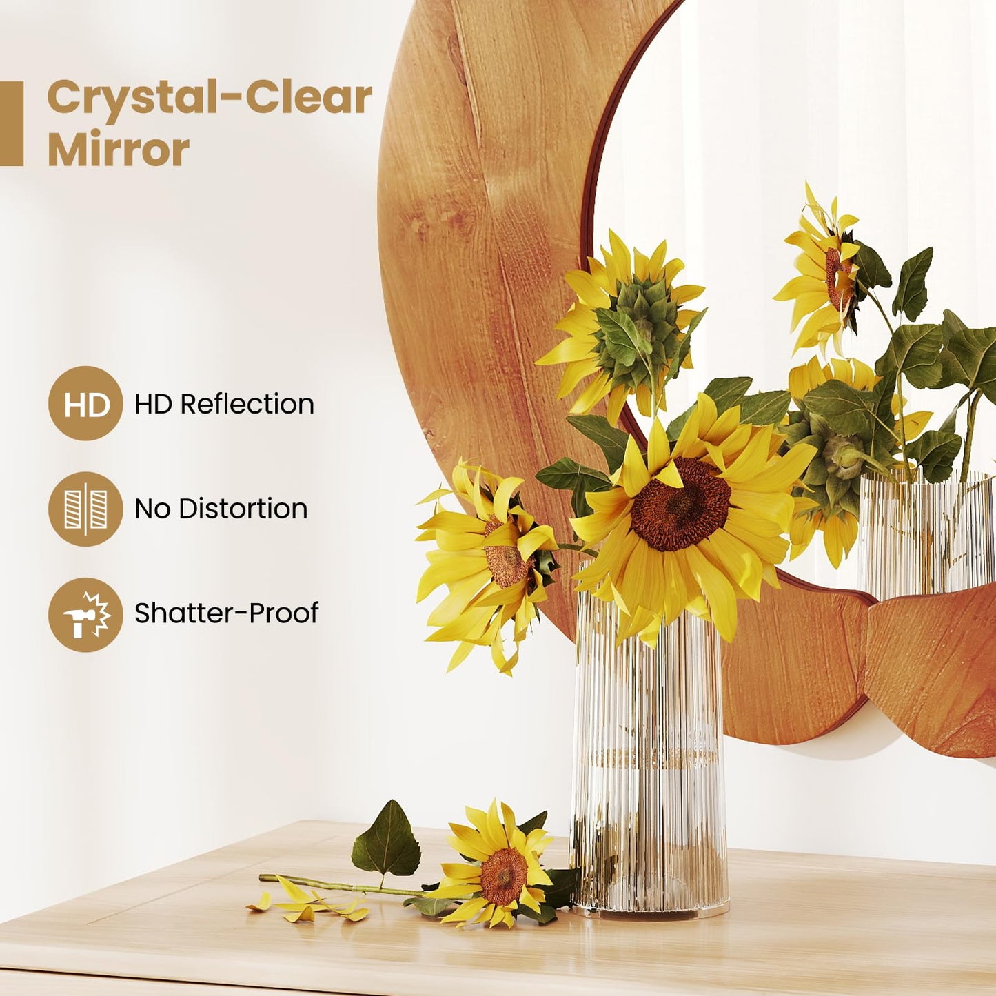 Tangkula Irregular Wall Mirror（29 Inch）