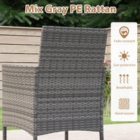 Tangkula 5 Pieces PE Wicker Patio Dining Set