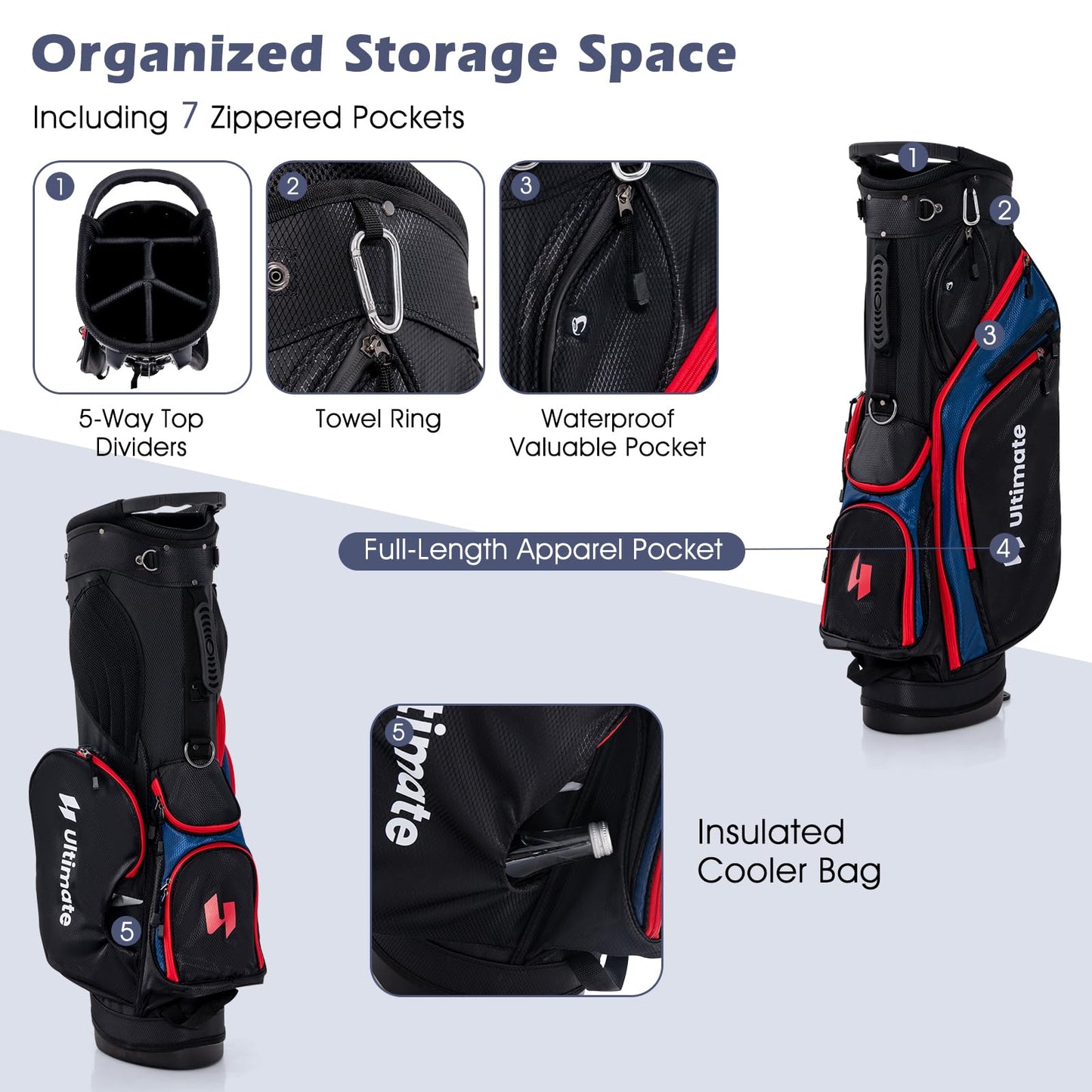 Tangkula 12 Pieces Men’s Complete Golf Club Set Right Hand