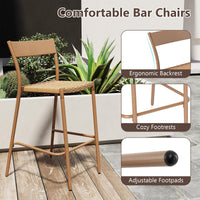 Tangkula Patio Barstools Set of 2/4