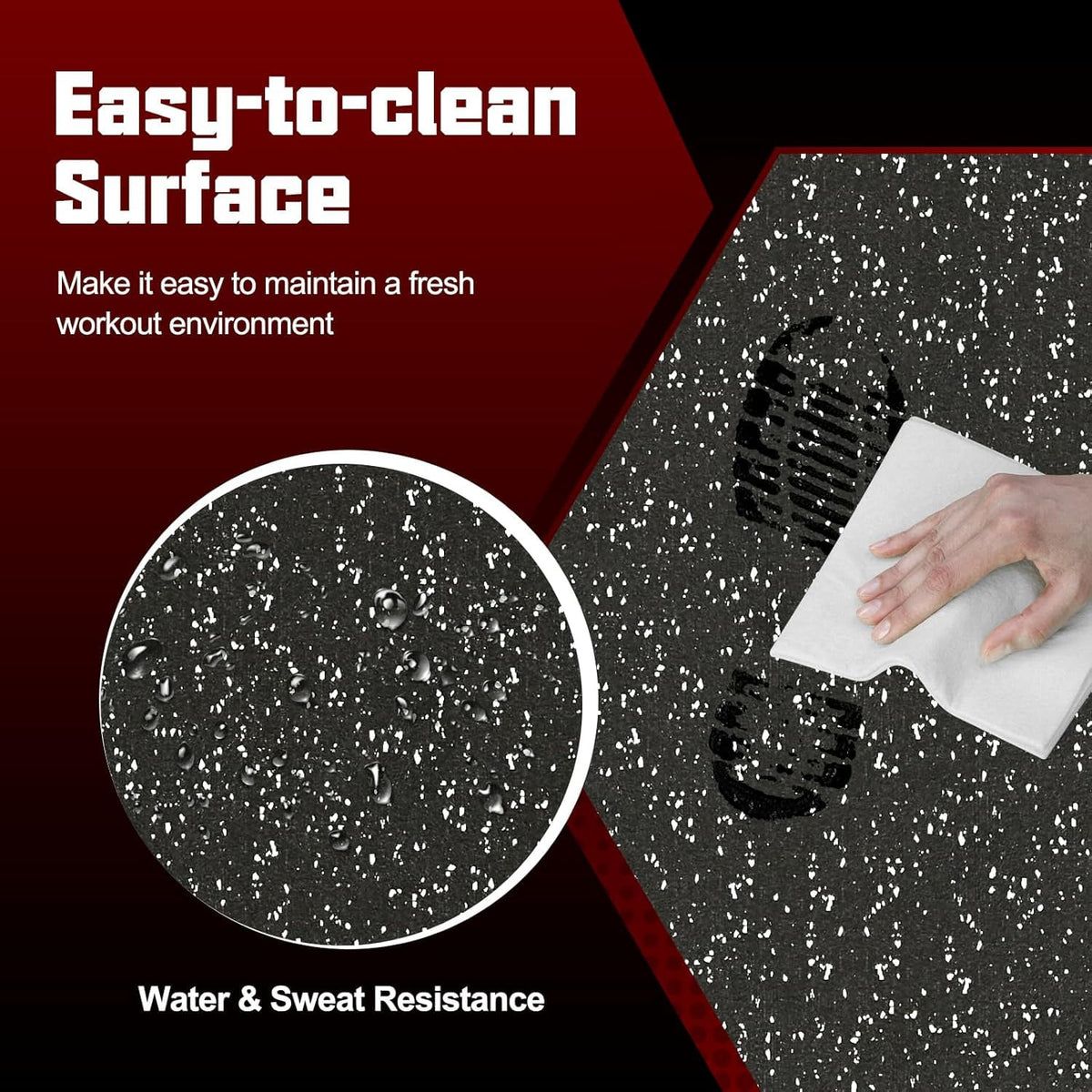 Tangkula Exercise Equipment Mats (Black/Gray Speckled,0.4/0.5”-12/18 Pack)