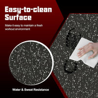 Tangkula Exercise Equipment Mats (Black/Gray Speckled,0.4/0.5”-12/18 Pack)