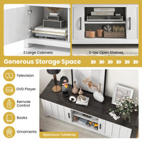 2 Doors TV Stand for TVs up to 65" - Tangkula