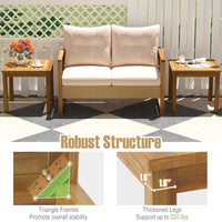 Table d'appoint d'extérieur Tangkula pour porche, terrasse, jardin, intérieur